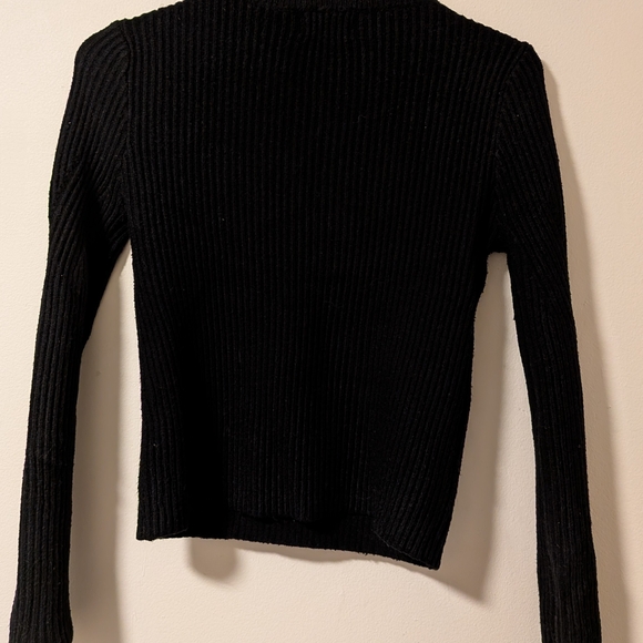 Dreamers Black V-Neck Sweater - Picture 3 of 5
